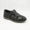 Men's black summer leather shoes N-SHOES Man's 211820 041 black 6141 for wide feet made of genuine leather from a Turkish manufacturer