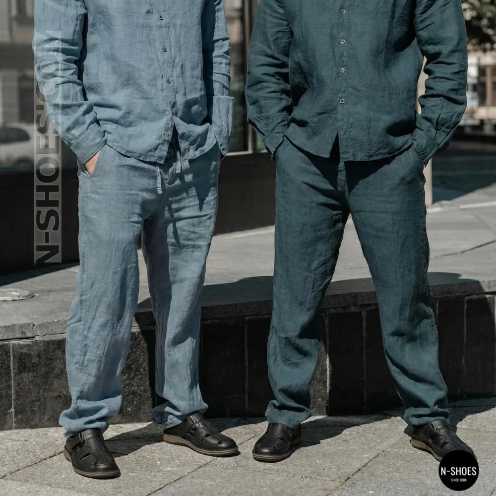 Мужские летние туфли N-SHOES Man's 211820 041 black 6141 производства Турции