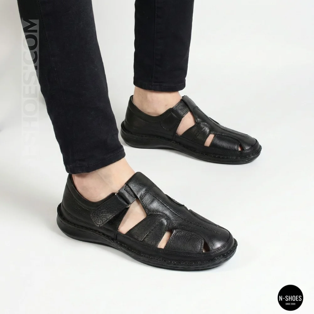 Мужские летние туфли N-SHOES Man's 211820 041 black 6141 производства Турции