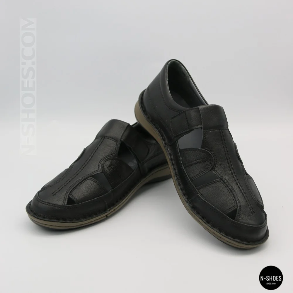 Мужские летние туфли N-SHOES Man's 211820 041 black 6141 производства Турции