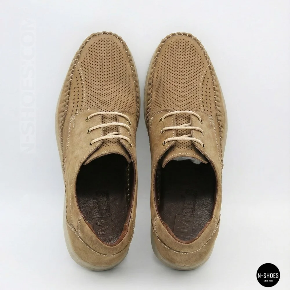 Men's Summer Leather Lace-Up Moccasins N-SHOES Mens 185342 021 vizone nubuk 6160