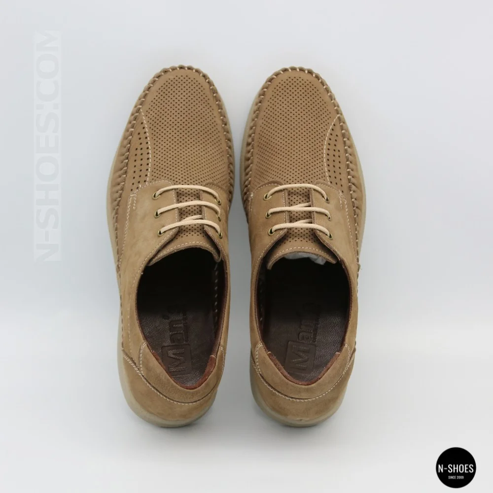 Men's Summer Leather Lace-Up Moccasins N-SHOES Mens 185342 021 vizone nubuk 6160