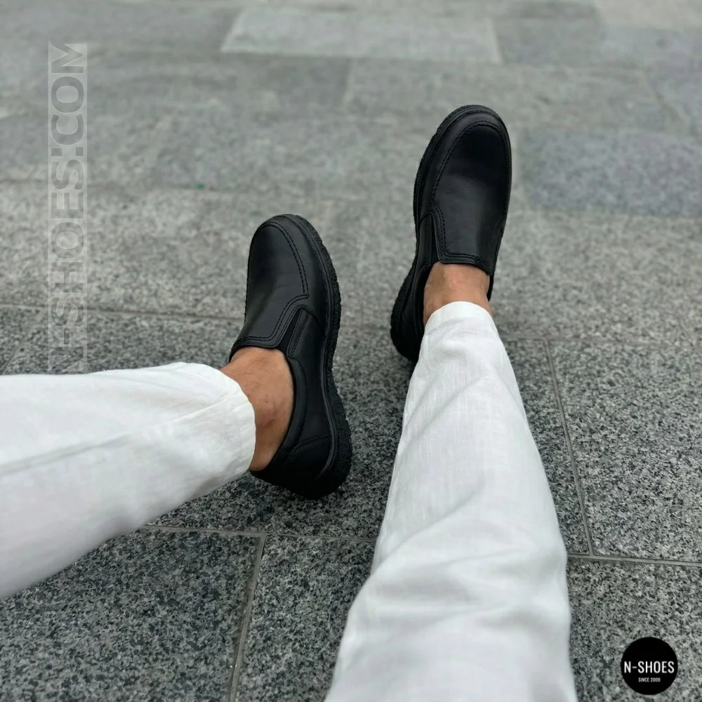 Mens Leather Slip-On Shoes Alex Bens 32-6179