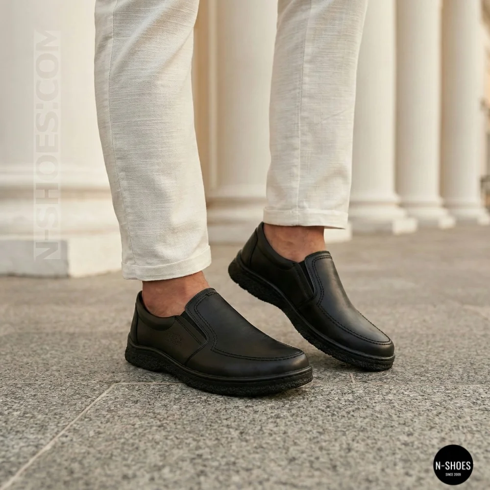 Mens Leather Slip-On Shoes Alex Bens 32-6179