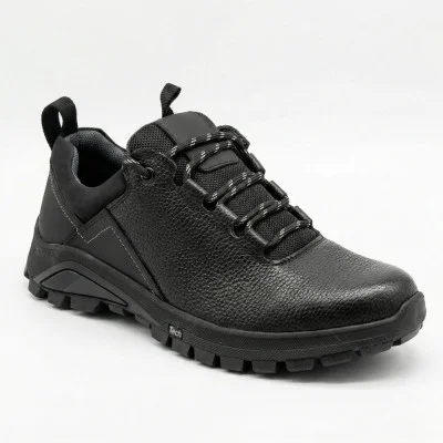 Men's black demi-season sneakers Alex Bens 03-vm-340-1-03-6180 made of genuine leather, ECCO Biom style Men's black demi-season sneakers Alex Bens 03-vm-340-1-03-6180 made of genuine leather, ECCO Biom style