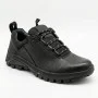 Men's Black Mid-Season Leather Sneakers Alex Bens 03-vm-340-1-03-6180