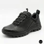 Men's Black Mid-Season Leather Sneakers Alex Bens 03-vm-340-1-03-6180