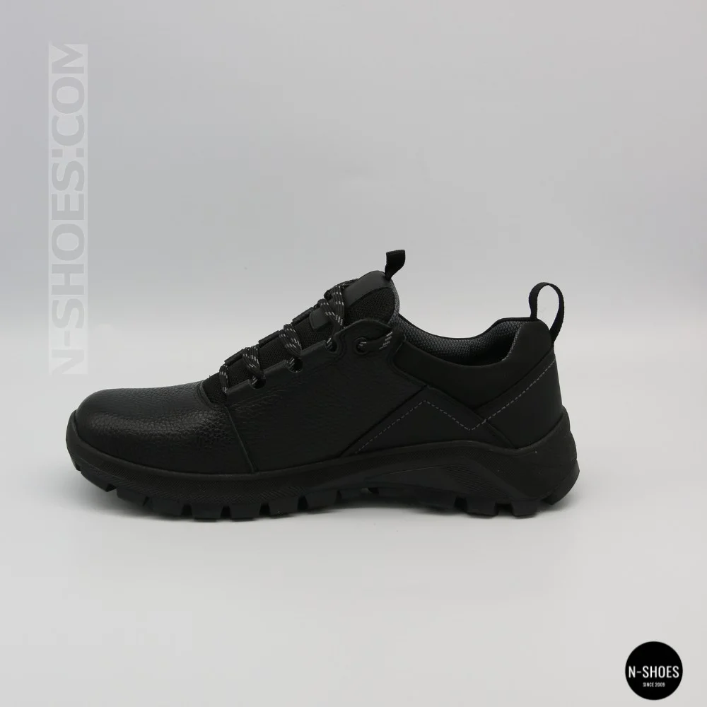 Men's Black Mid-Season Leather Sneakers Alex Bens 03-vm-340-1-03-6180