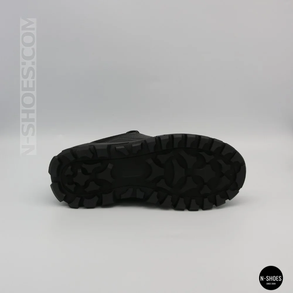 Men's Black Mid-Season Leather Sneakers Alex Bens 03-vm-340-1-03-6180