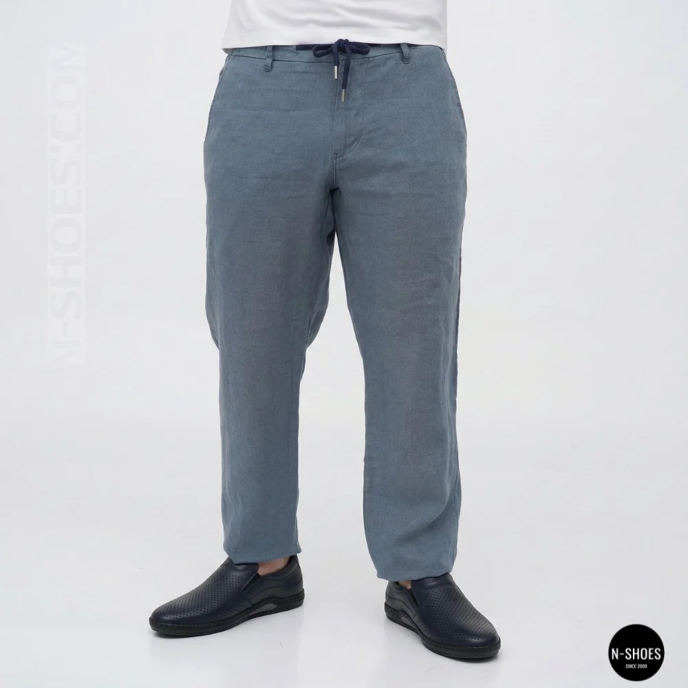 Мужские летние туфли-мокасины с перфорацией Mens 211850 6182 синие