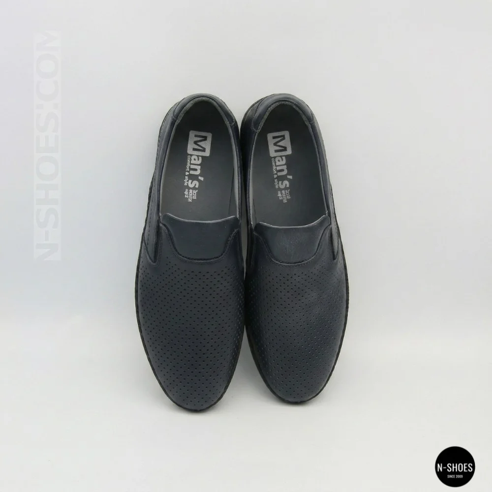 Мужские летние туфли-мокасины с перфорацией Mens 211850 6182 синие