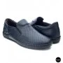 Мужские летние туфли-мокасины с перфорацией Mens 211850 6182 синие
