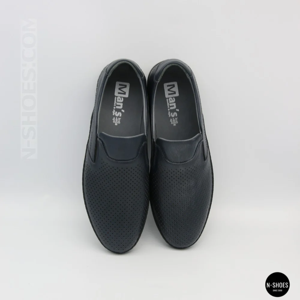 Мужские летние туфли-мокасины с перфорацией Mens 211850 6182 синие