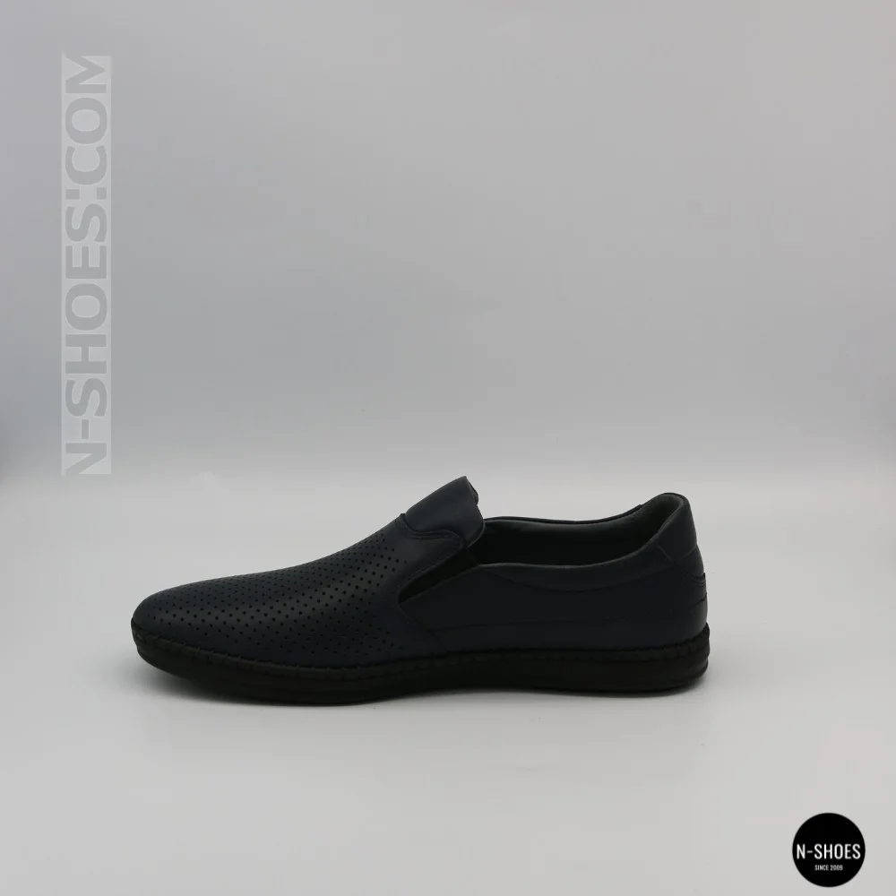 Мужские летние туфли-мокасины с перфорацией Mens 211850 6182 синие