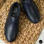 Мужские летние туфли-мокасины с перфорацией Mens 211850 6182 синие
