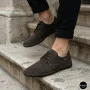 Men's Summer Lace-Up Nubuck Moccasins Mens 211832 177 grey nubuk 6195