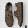 Men's Summer Lace-Up Nubuck Moccasins Mens 211832 177 grey nubuk 6195