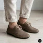 Чоловічі літні бежеві шкіряні мокасини N-SHOES Mens 211829 177 beige nubuk 6196