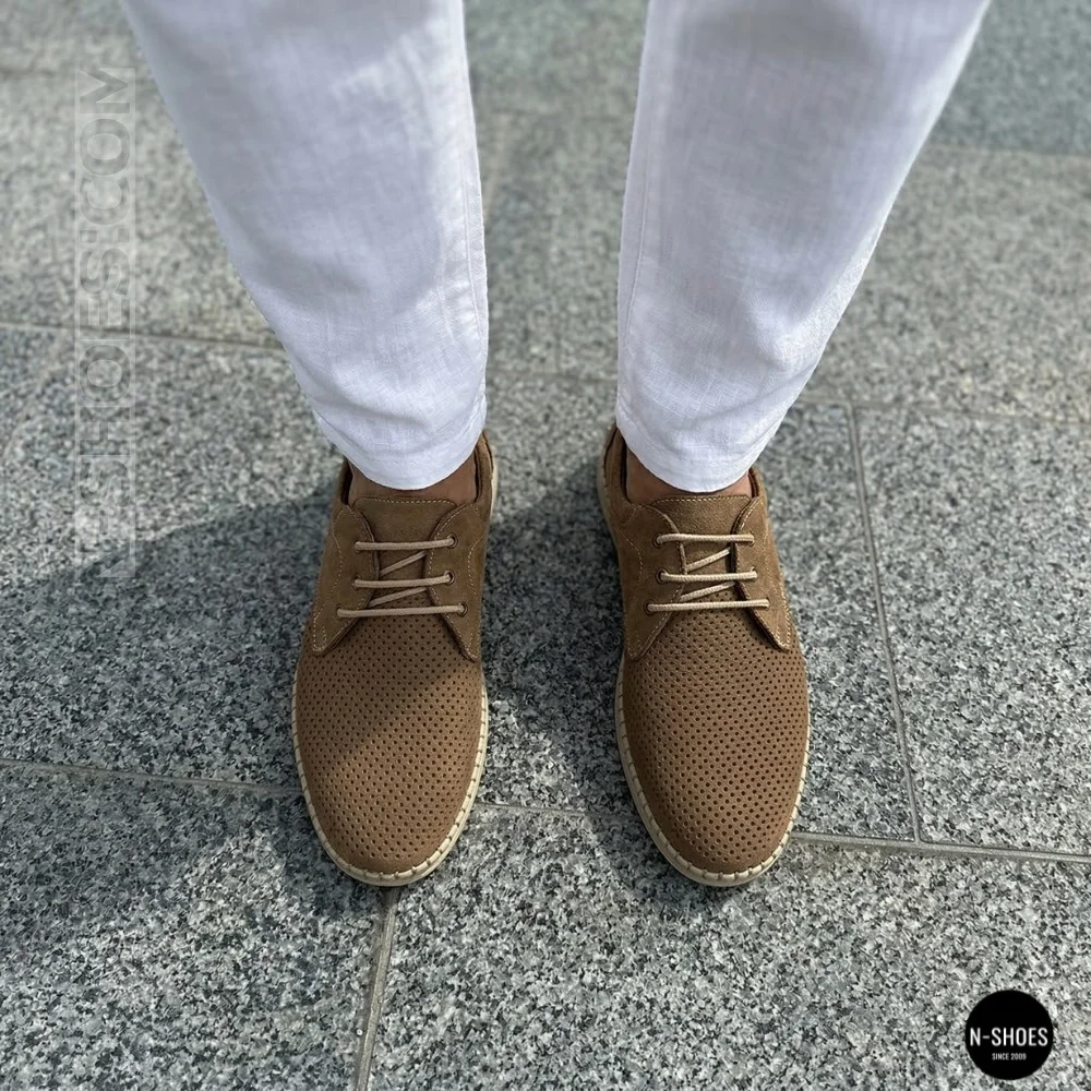 Men's Casual Nubuck Summer Moccasins 211851 417 beige nubuk 6197
