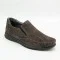 Чоловічі літні туфлі-мокасини бежеві N-SHOES Mens 211835 020 grey nubuck 6198 шкіряні без шнурків на гумці в стилі ECCO Casual Comfort