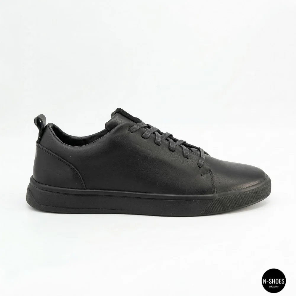 Чоловічі чорні кеди Alex Bens 6199 з натуральної шкіри у стилі ECCO Soft 10
