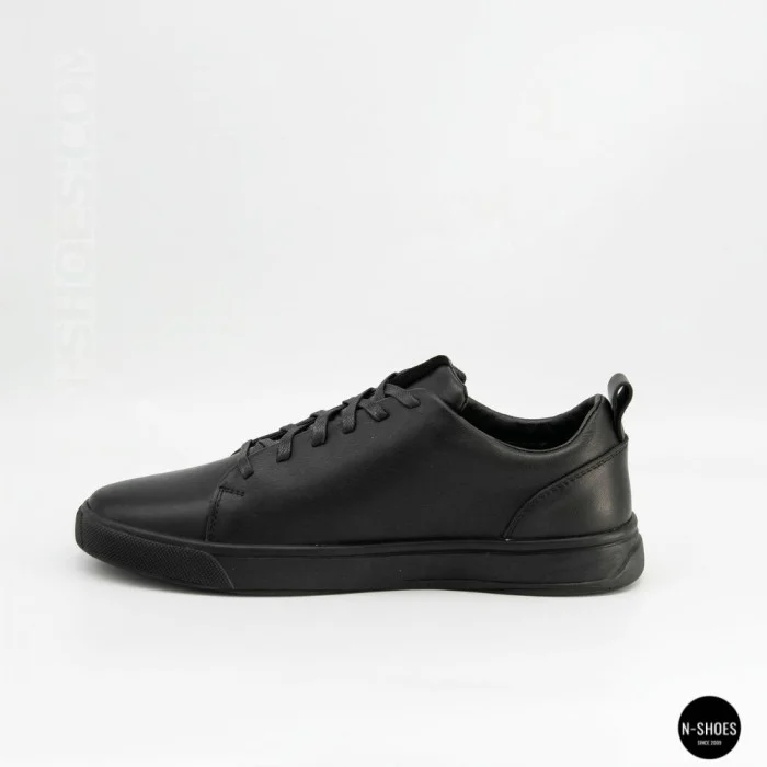 Мужские черные кеды Alex Bens 6199 из натуральной кожи в стиле ECCO Soft 10
