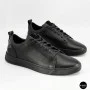 Чоловічі чорні кеди Alex Bens 6199 з натуральної шкіри у стилі ECCO Soft 10