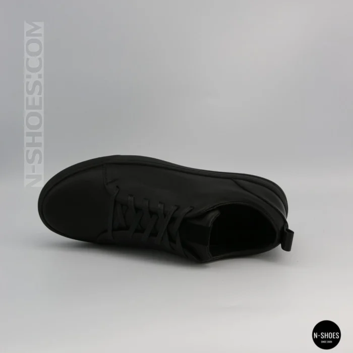 Мужские черные кеды Alex Bens 6199 из натуральной кожи в стиле ECCO Soft 10