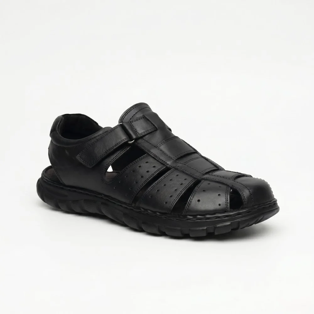 Men's black sandals Lasocki TEDD-07 MI25 closed toe
