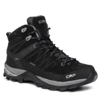 Чоловічі трекінгові черевики CMP Rigel Mid Trekking Shoes Wp 3Q12947 6263 чорні з мембраною з натуральної шкіри
