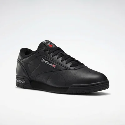 Чоловічі шкіряні кросівки демі Reebok EO-EXOFIT LO CLEAN LOGO INT 100000168 6276 чорні з натуральної шкіри комфортні оригінальні