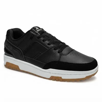 Men's leather sneakers SHAQ BREAKER LOW AQ95014M-B 6283 black made of genuine leather