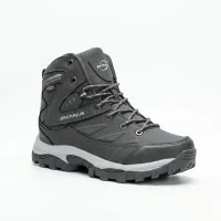 Чоловічі зимові черевики Bona 856R-6 Dark Grey-Silver 6353 сірі з натуральної шкіри з утепленням із хутра