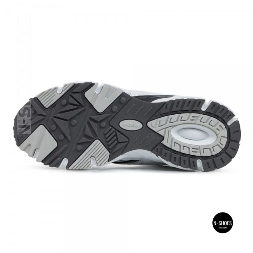 Bona 963a-2 White-Dark Grey 6357: белые кроссовки из кожи