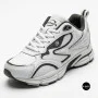 Bona 963a-2 White-Dark Grey 6357: белые кроссовки из кожи