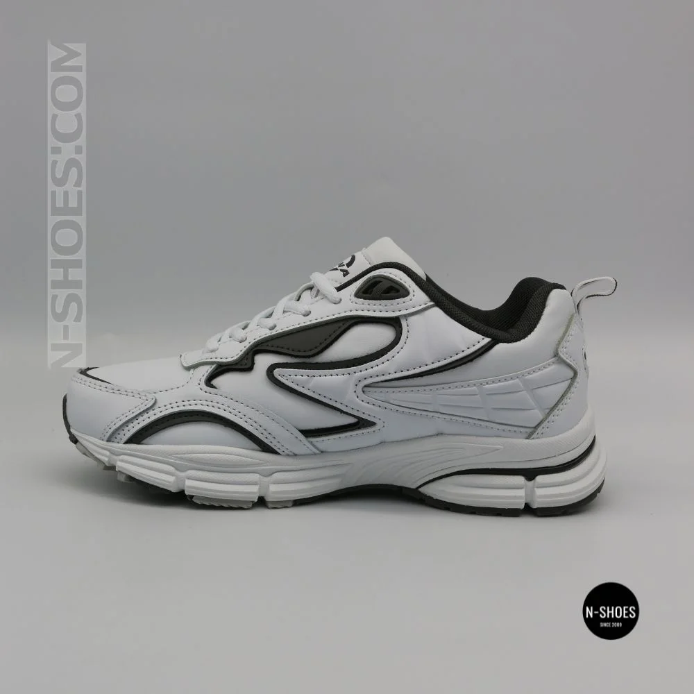 Bona 963a-2 White-Dark Grey 6357: белые кроссовки из кожи