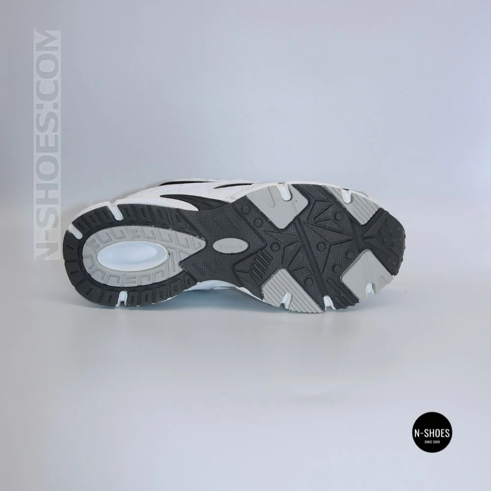 Bona 963a-2 White-Dark Grey 6357: белые кроссовки из кожи
