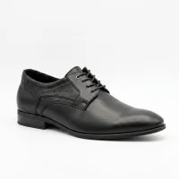 Класичні чоловічі туфлі на шнурівці N-SHOES Karat 1b-441-ki 6361 чорного кольору