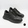 N-SHOES Fabio 216244 FM-1-5913-1 6365 BLACK з натуральної шкіри: чорні кросівки на кожен день