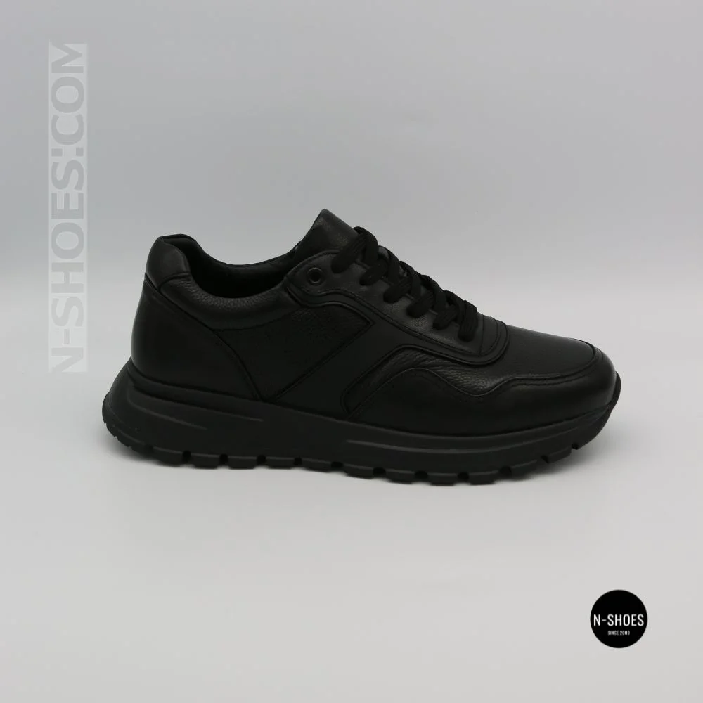 N-SHOES Fabio 216244 FM-1-5913-1 6365 BLACK з натуральної шкіри: чорні кросівки на кожен день