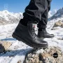 Зимние кожаные ботинки NS n3 black 6411 на натуральной шерсти
