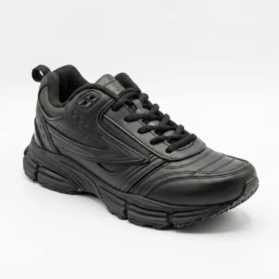 Men's leather sneakers Bona 836v black 6415, completely black, demi-season sports, with a solid sole Men's leather sneakers Bona 836v black 6415, completely black, demi-season sports, with a solid sole