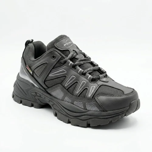 Men's trekking sneakers Bona 980f dark grey-silver 6417 gray demi-season waterproof with anatomical insole