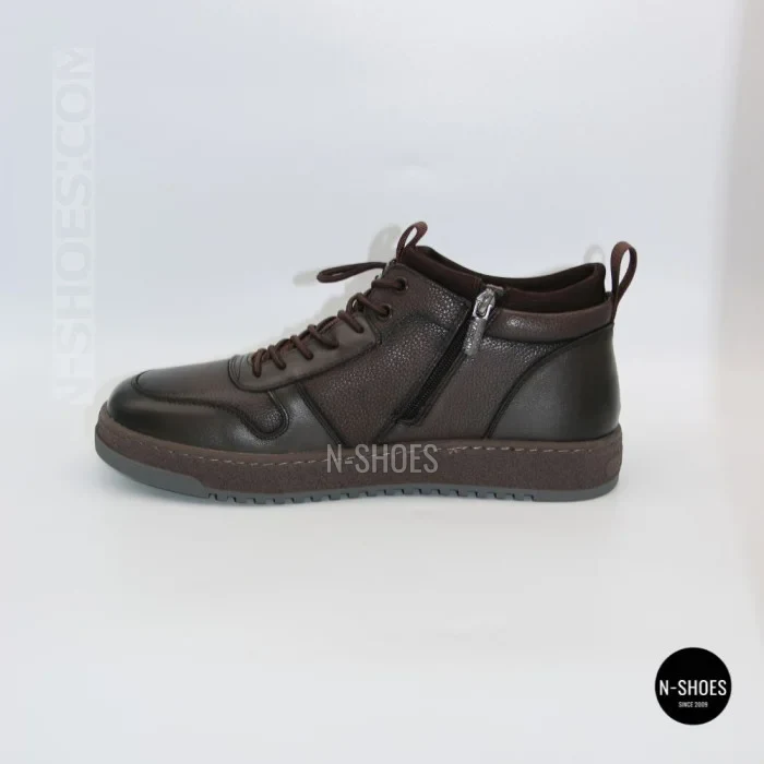 Чоловічі зимові шкіряні кросівки N-SHOES Fabio 216351 FM-1-5916-2 BROWN 6449