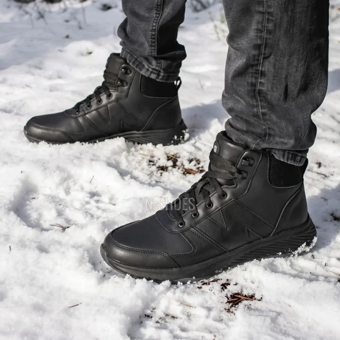 Черевики-кросівки N-SHOES Minardi 39 6465 black: тепло та вуличний стиль