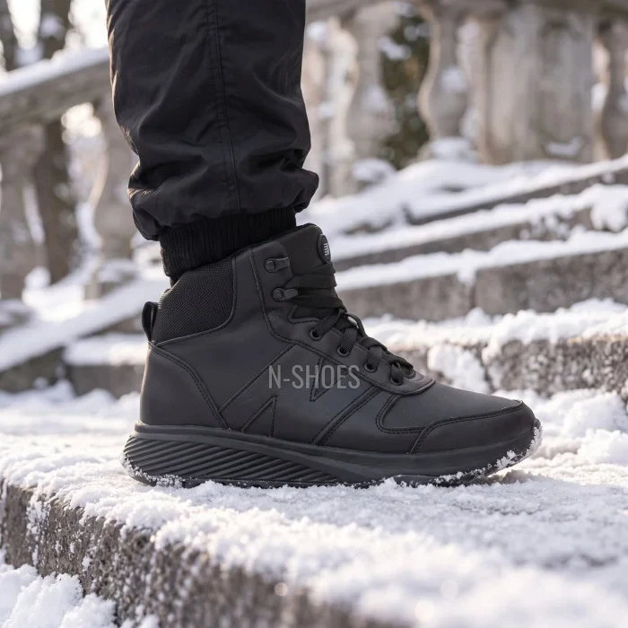 Черевики-кросівки N-SHOES Minardi 39 6465 black: тепло та вуличний стиль