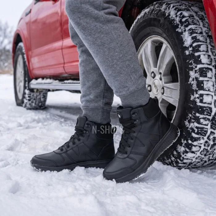 Черевики-кросівки N-SHOES Minardi 39 6465 black: тепло та вуличний стиль
