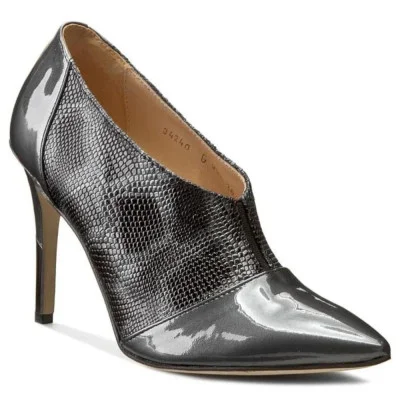 Women's gray ankle boots Solo Femme Poland 112 2716