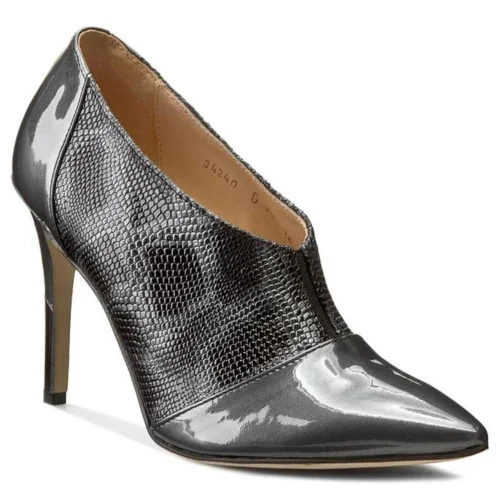 Women's gray ankle boots Solo Femme Poland 112 2716