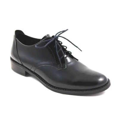 Women's black shoes NESSI Poland 78906 2931 made of genuine leather from a Polish factory